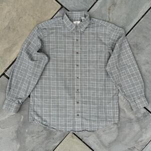 Vintage 90s Houndstooth Plaid Button Down Shirt